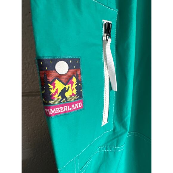 NWT Men's Timberland DWR Lightweight Hiking Pants size M in Teal Neon Gorpcore - Picture 3 of 5